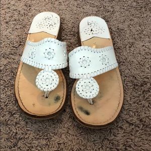 Jack Rogers white women’s sandals. Size 8